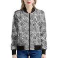 Ancient Aztec Tribal Pattern Print Women's Bomber Jacket