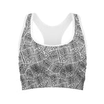 Ancient Aztec Tribal Pattern Print Women's Sports Bra