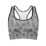 Ancient Aztec Tribal Pattern Print Women's Sports Bra