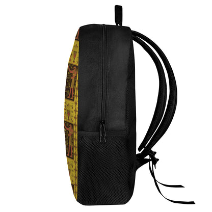 Ancient Egypt Pattern Print 17 Inch Backpack