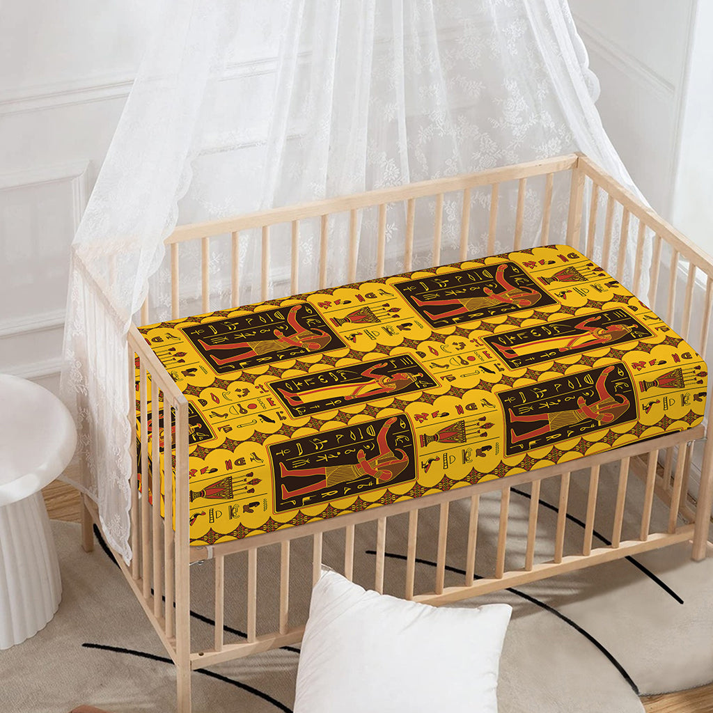 Ancient Egypt Pattern Print Baby Crib Sheet