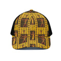 Ancient Egypt Pattern Print Black Mesh Trucker Hat