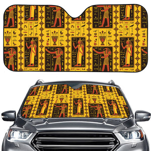 Ancient Egypt Pattern Print Car Windshield Sun Shade