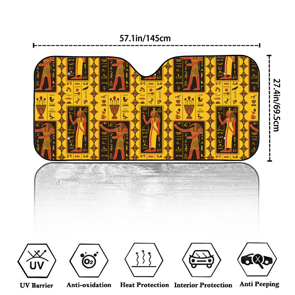 Ancient Egypt Pattern Print Car Windshield Sun Shade