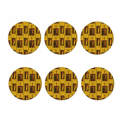 Ancient Egypt Pattern Print Coaster Set