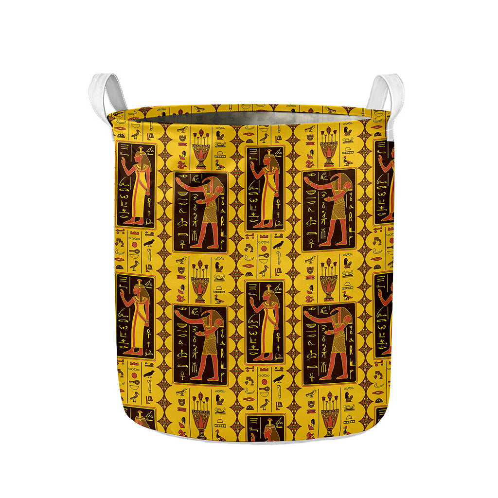 Ancient Egypt Pattern Print Collapsible Laundry Basket