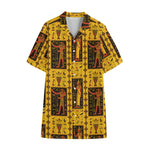 Ancient Egypt Pattern Print Cotton Hawaiian Shirt