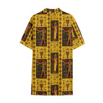 Ancient Egypt Pattern Print Cotton Hawaiian Shirt