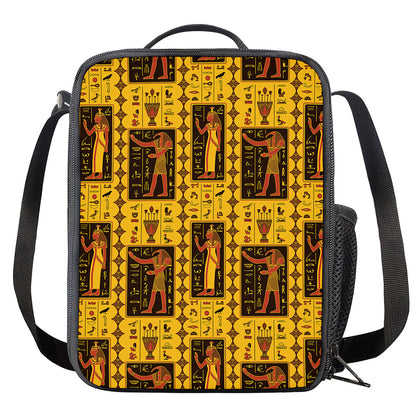 Ancient Egypt Pattern Print Crossbody Lunch Bag