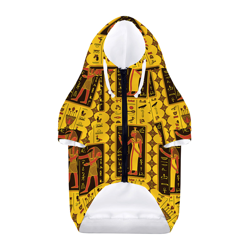 Ancient Egypt Pattern Print Dog Zip Up Hoodie