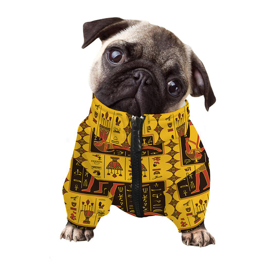 Ancient Egypt Pattern Print Dog Zip Up Jacket