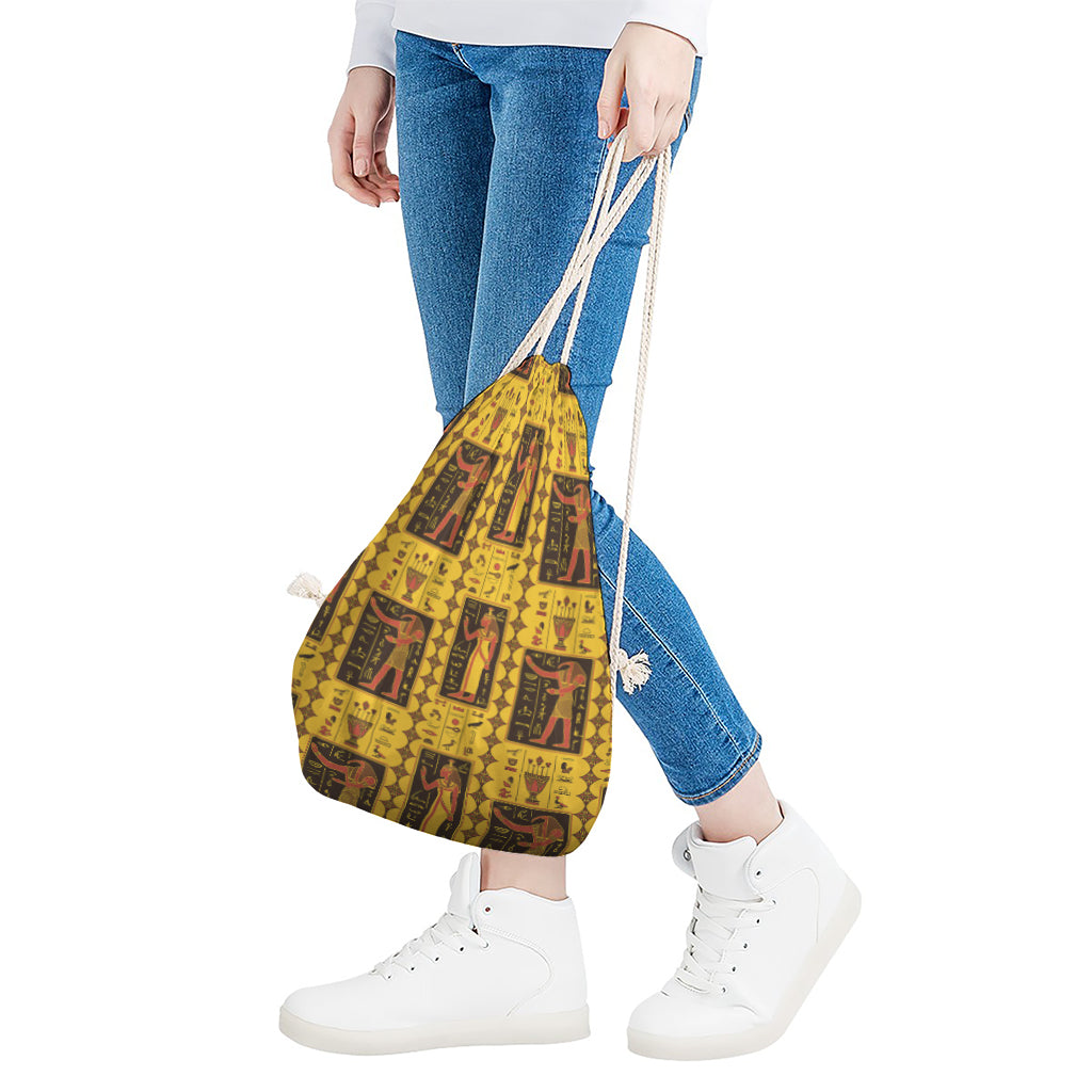 Ancient Egypt Pattern Print Drawstring Bag