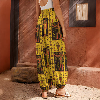 Ancient Egypt Pattern Print Harem Pants