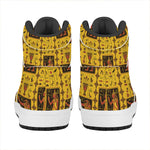 Ancient Egypt Pattern Print High Top Leather Sneakers