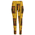 Ancient Egypt Pattern Print High-Waisted Pocket Leggings