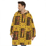 Ancient Egypt Pattern Print Hoodie Blanket