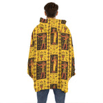 Ancient Egypt Pattern Print Hoodie Blanket
