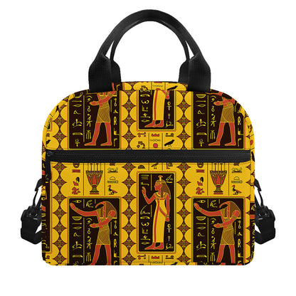 Ancient Egypt Pattern Print Insulated Lunch Bag