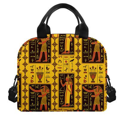 Ancient Egypt Pattern Print Insulated Lunch Bag