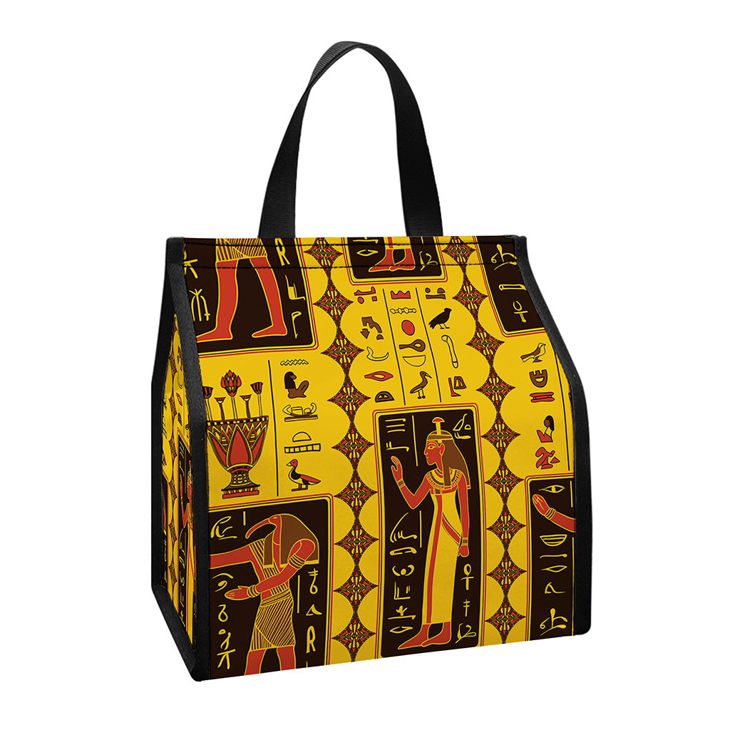 Ancient Egypt Pattern Print Insulated Lunch Tote