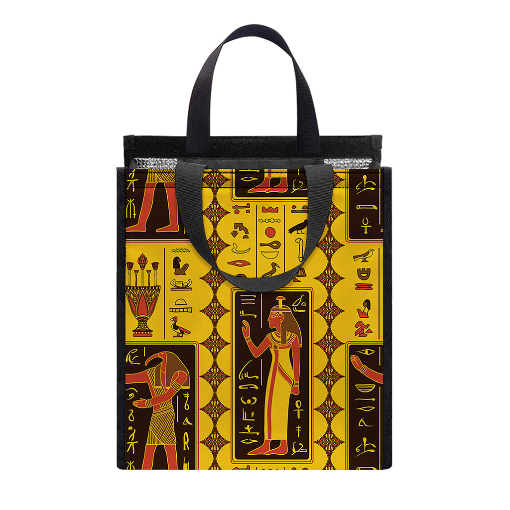 Ancient Egypt Pattern Print Insulated Lunch Tote