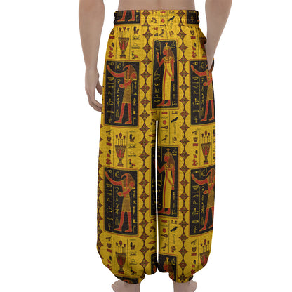 Ancient Egypt Pattern Print Lantern Pants