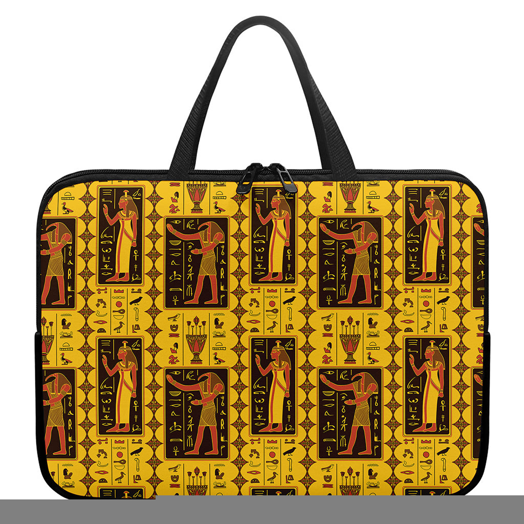 Ancient Egypt Pattern Print Laptop Sleeve With Handle