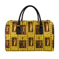 Ancient Egypt Pattern Print Leather Duffel Bag