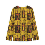 Ancient Egypt Pattern Print Long Sleeve Short Coat