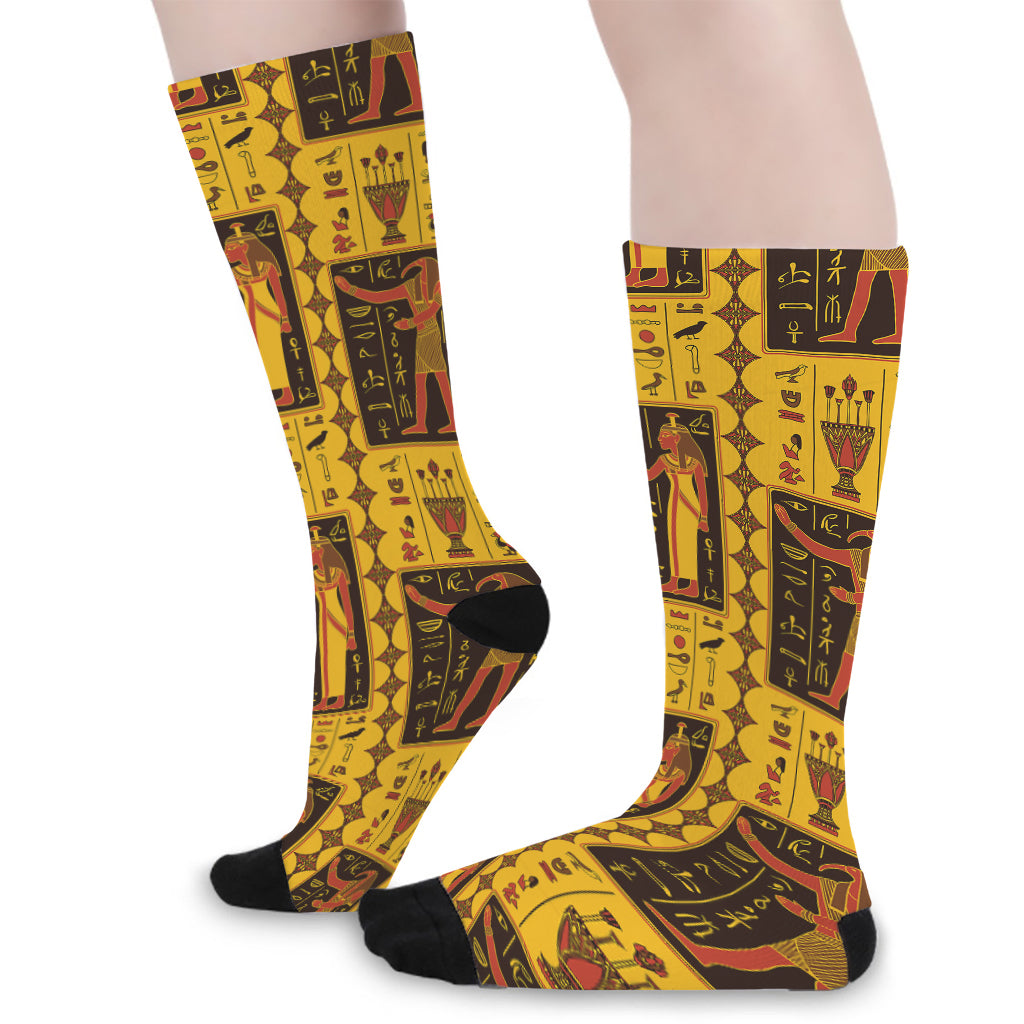 Ancient Egypt Pattern Print Long Socks