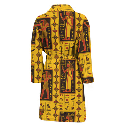 Ancient Egypt Pattern Print Men's Bathrobe