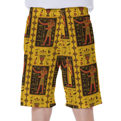 Ancient Egypt Pattern Print Men's Beach Shorts