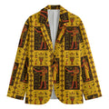 Ancient Egypt Pattern Print Men's Cotton Blazer