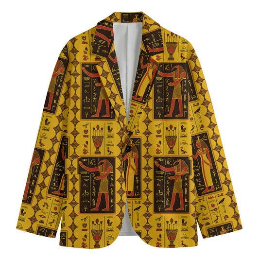 Ancient Egypt Pattern Print Men's Cotton Blazer