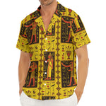Ancient Egypt Pattern Print Men's Deep V-Neck Shirt