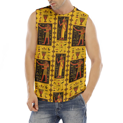 Ancient Egypt Pattern Print Men's Fitness Tank Top