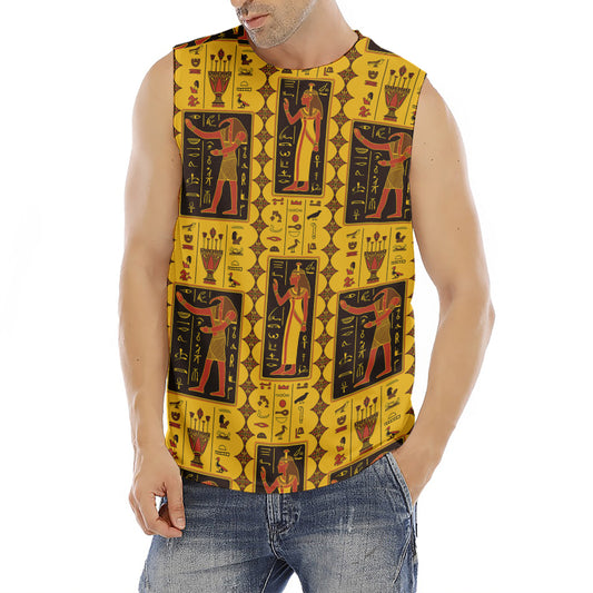 Ancient Egypt Pattern Print Men's Fitness Tank Top