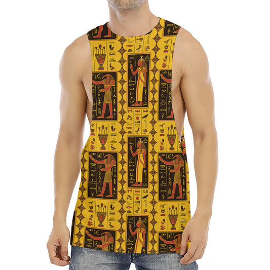 Ancient Egypt Pattern Print Men's Muscle Tank Top
