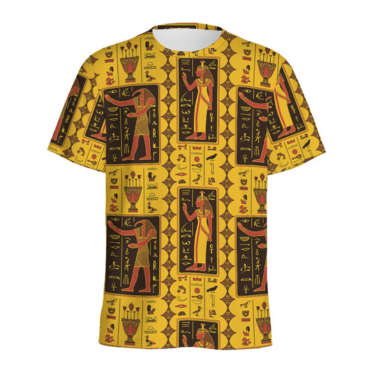 Ancient Egypt Pattern Print Men's Sports T-Shirt