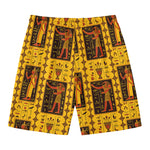 Ancient Egypt Pattern Print Men's Swim Trunks
