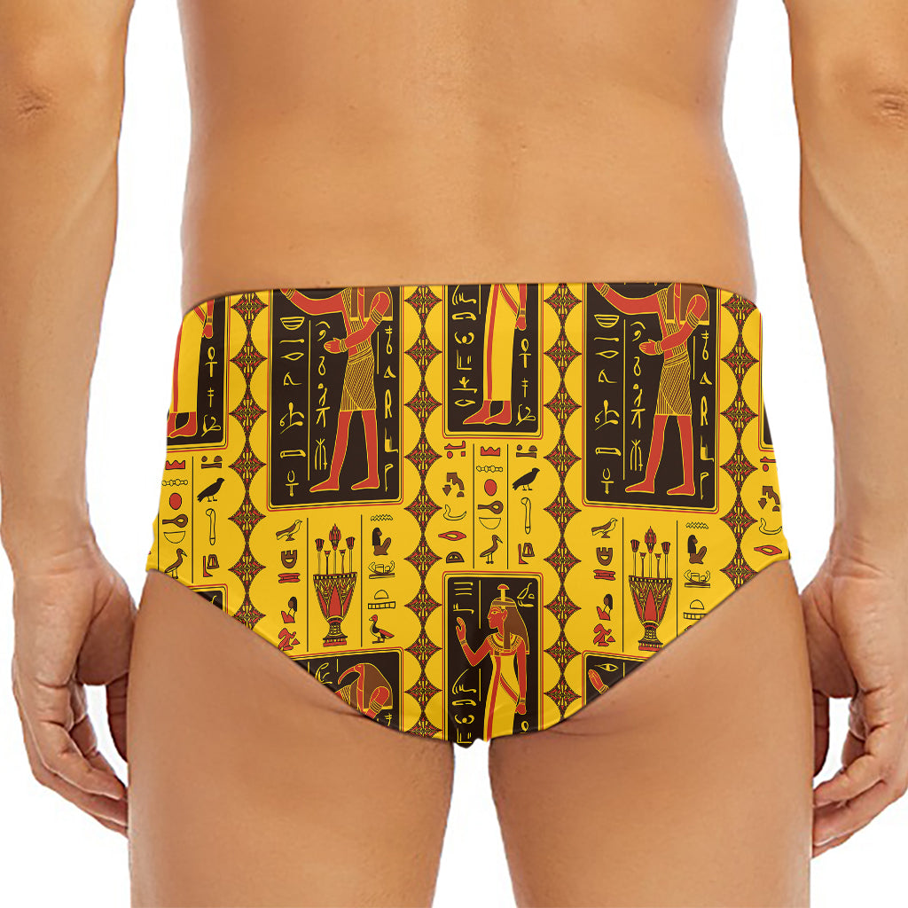 Ancient Egypt Pattern Print Men's Triangle Swim Briefs
