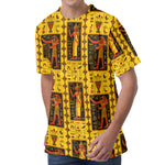 Ancient Egypt Pattern Print Men's Velvet T-Shirt