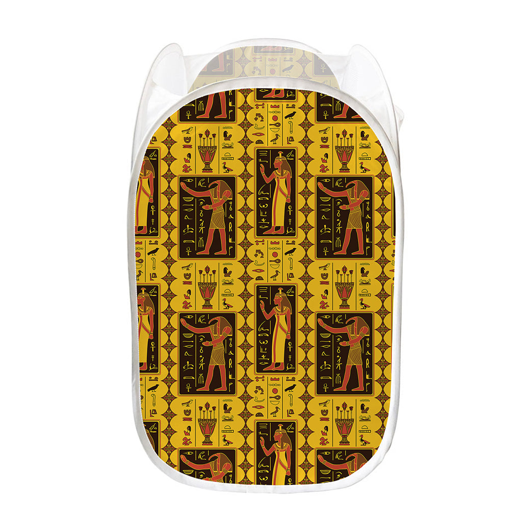 Ancient Egypt Pattern Print Mesh Laundry Hamper