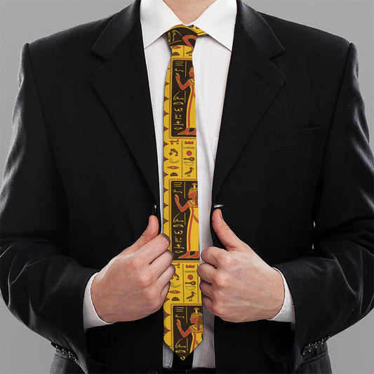 Ancient Egypt Pattern Print Necktie