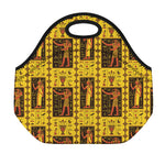 Ancient Egypt Pattern Print Neoprene Lunch Bag