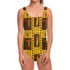 Ancient Egypt Pattern Print One Piece Swimsuit