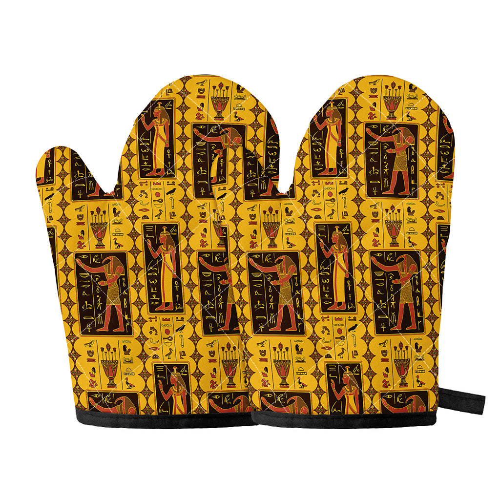 Ancient Egypt Pattern Print Oven Mitts