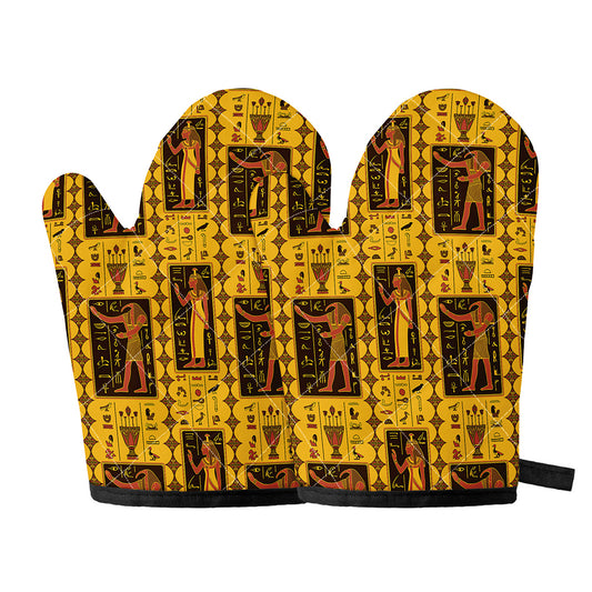 Ancient Egypt Pattern Print Oven Mitts