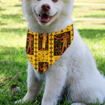Ancient Egypt Pattern Print Over The Collar Dog Bandana