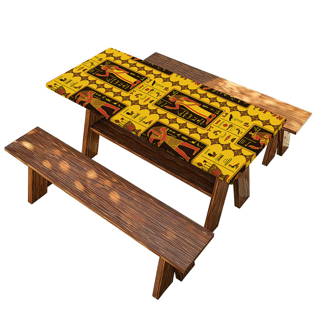 Ancient Egypt Pattern Print Picnic Table Cover
